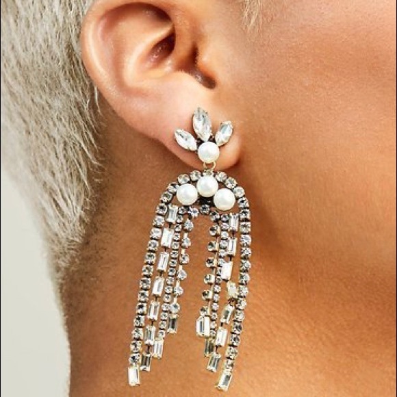 Stella & Dot Crystal Waterfall earrings - Picture 2 of 2